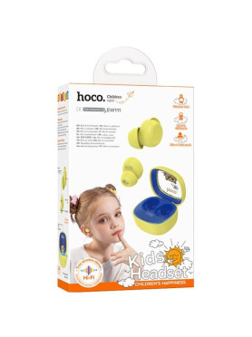Hoco EW111 Kids In-ear Bluetooth Handsfree Ακουστικά με Θήκη Φόρτισης Κίτρινα
