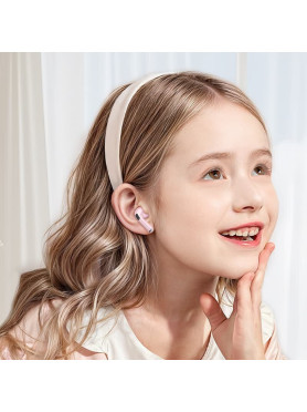 Hoco EW112 Kids Earbud Bluetooth Handsfree Ακουστικά με Θήκη Φόρτισης Ροζ