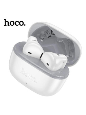 Hoco EQ28 Earbud Bluetooth Handsfree Ακουστικά με Θήκη Φόρτισης Λευκά