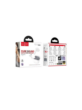 Hoco EQ28 Earbud Bluetooth Handsfree Ακουστικά με Θήκη Φόρτισης Λευκά