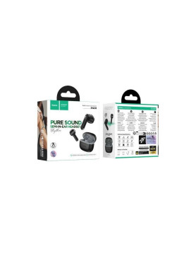 Hoco EQ28 Earbud Bluetooth Handsfree Ακουστικά με Θήκη Φόρτισης Μαύρα