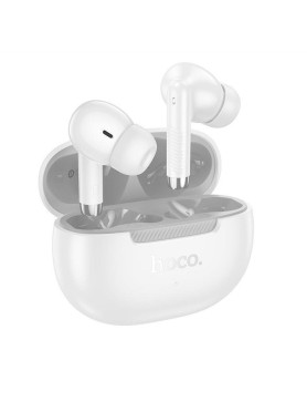 Hoco EQ24 In-ear Bluetooth Handsfree Ακουστικά με Θήκη Φόρτισης Λευκά