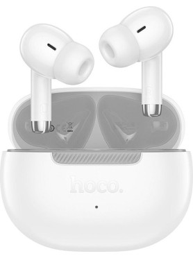 Hoco EQ24 In-ear Bluetooth Handsfree Ακουστικά με Θήκη Φόρτισης Λευκά