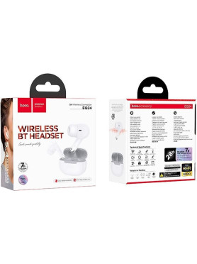 Hoco EQ24 In-ear Bluetooth Handsfree Ακουστικά με Θήκη Φόρτισης Λευκά