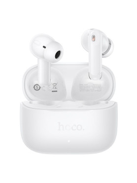 Hoco EQ30 In-ear Bluetooth Handsfree Ακουστικά με Θήκη Φόρτισης Λευκά
