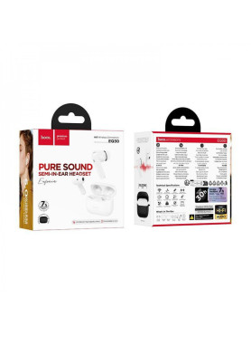 Hoco EQ30 In-ear Bluetooth Handsfree Ακουστικά με Θήκη Φόρτισης Λευκά