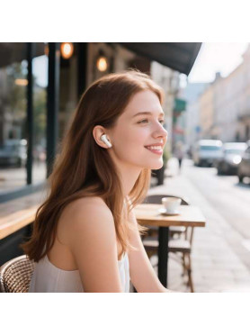 Hoco EQ34 Plus In-ear Bluetooth Handsfree Ακουστικά με Θήκη Φόρτισης Μαύρα
