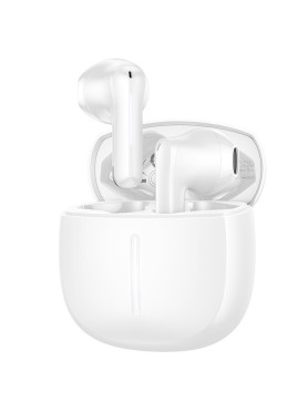 Hoco EQ33 Earbud Bluetooth Handsfree Ακουστικά με Αντοχή στον Ιδρώτα και Θήκη Φόρτισης Λευκά