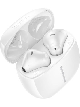 Hoco EQ33 Earbud Bluetooth Handsfree Ακουστικά με Αντοχή στον Ιδρώτα και Θήκη Φόρτισης Λευκά