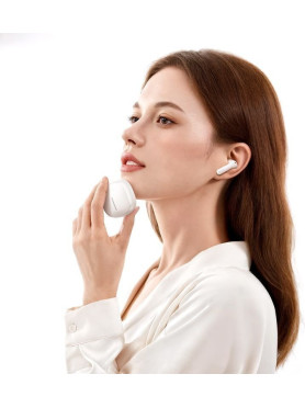 Hoco EQ33 Earbud Bluetooth Handsfree Ακουστικά με Αντοχή στον Ιδρώτα και Θήκη Φόρτισης Λευκά