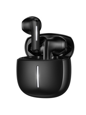 Hoco EQ33 Earbud Bluetooth Handsfree Ακουστικά με Αντοχή στον Ιδρώτα και Θήκη Φόρτισης Μαύρα
