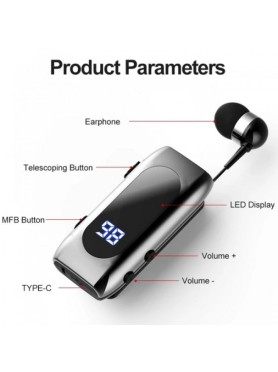 Borofone K58 In-ear Bluetooth Handsfree Ακουστικό Πέτου Μαύρο
