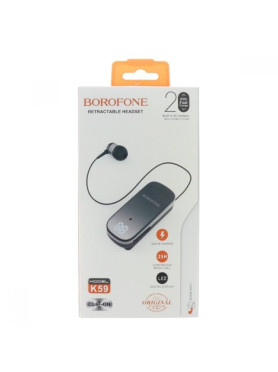 Borofone K58 In-ear Bluetooth Handsfree Ακουστικό Πέτου Μαύρο