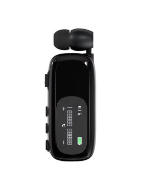 K75 In-ear Bluetooth Handsfree Ακουστικό Πέτου Μαύρο