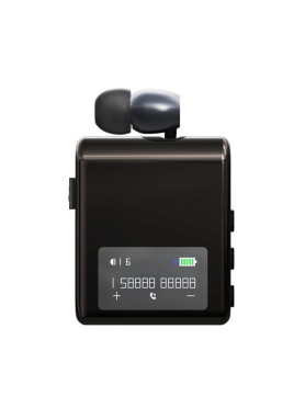 K89 In-ear Bluetooth Handsfree Ακουστικό Πέτου Μαύρο