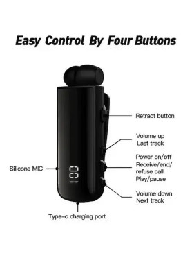 F901 In-ear Bluetooth Handsfree Ακουστικά Μαύρα