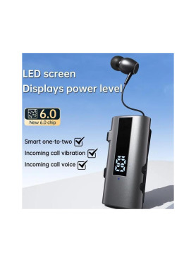 K92 In-ear Bluetooth Handsfree Ακουστικό Πέτου Μαύρο