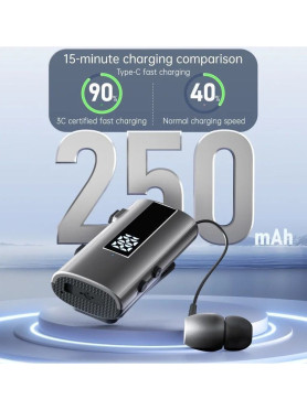 K92 In-ear Bluetooth Handsfree Ακουστικό Πέτου Μαύρο