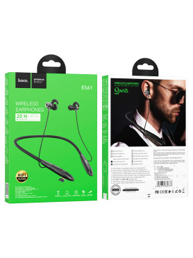 Hoco ES61 Manner In-ear Bluetooth Handsfree Ακουστικά με Αντοχή στον Ιδρώτα Μαύρα