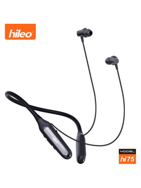 Hileo Hi75 In-ear Bluetooth Handsfree Ακουστικά με Αντοχή στον Ιδρώτα Μαύρα