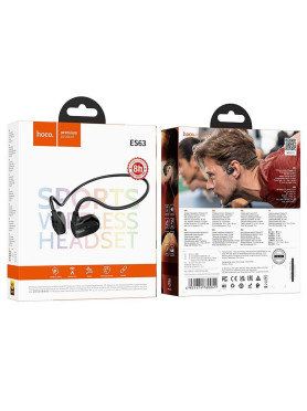 Hoco ES63 Open Ear Bluetooth Handsfree Ακουστικά με Αντοχή στον Ιδρώτα Μαύρα