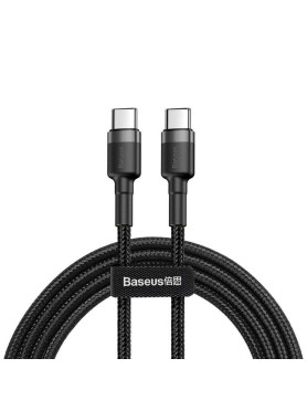 Baseus USB 2.0 Cable USB-C male - USB-C 60W Μαύρο 1m CATKLF-GG1