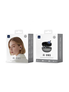 Wiwu Ai306 Open Ear Bluetooth Handsfree Ακουστικά με Θήκη Φόρτισης Μαύρα