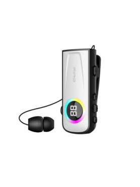 Firo H17 In-ear Bluetooth Handsfree Ακουστικό Πέτου Λευκό