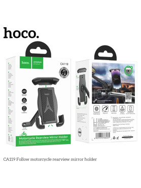 Hoco CA119 Βάση Κινητού Μοτοσυκλέτας με Ρυθμιζόμενο Βραχίονα 4.5-6.9" για τον Καθρέπτη