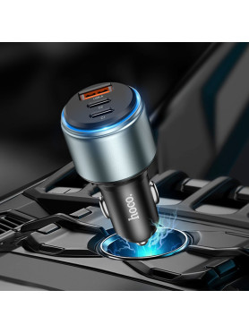 Hoco NZ9 Galloper Φορτιστής Αυτοκινήτου 18W 2.4A με Θύρες: 1xUSB 1xType-C Μαύρο Χρώμα