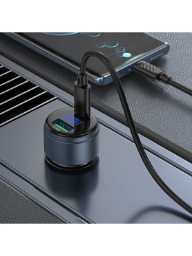Hoco Z57B Φορτιστής Αυτοκινήτου 63W 3A με Θύρες: 1xUSB 1xType-C