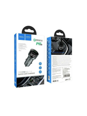 Hoco Φορτιστής Αυτοκινήτου Z42 20W 3A Γρήγορης Φόρτισης με μία Θύρα: 1xUSB Γκρι Κωδικός: HOC-Z42-GR