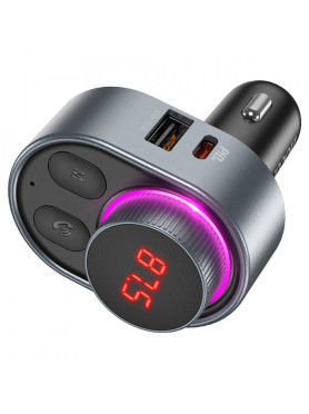 Hoco FM Transmitter Αυτοκινήτου E72 με Bluetooth / USB / Type-C