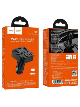 Hoco FM Transmitter Αυτοκινήτου E87 Delta με Bluetooth / USB Κωδικός: HC-E87BK