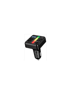 Hoco E89 Πομπός Fm Αυτοκινήτου Bt 2usb/1τύπος-c 45w/3a Pd Qc Μαύρο Μαύρο