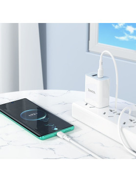 Hoco Victory X83 USB 2.0 Cable USB-C male - USB-C 60W Λευκό 1m