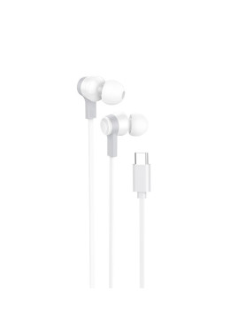Hoco M86 In-ear Handsfree Ακουστικά με Βύσμα USB-C Λευκό