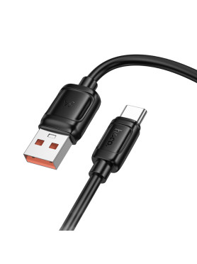 Hoco X115 USB 2.0 Cable USB-C male - USB-A 100W PD Μαύρο 1m