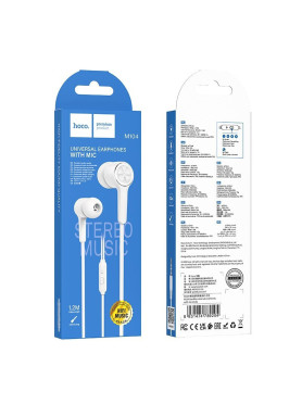 Hoco M104 In-ear Handsfree Ακουστικά με Βύσμα 3.5mm Λευκό