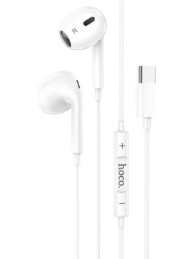 Hoco M101 Max Earbuds Handsfree Ακουστικά με Βύσμα USB-C Λευκό