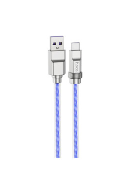 Hoco U113 Braided USB 2.0 Cable USB-C male - USB-A 100W PD Μπλε 1m