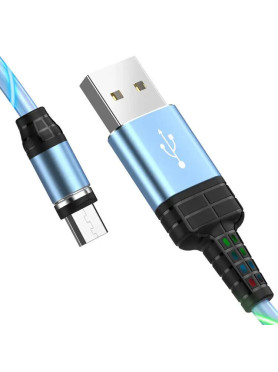 Hoco U90 Regular USB 2.0 to micro USB Cable Μπλε (549070) 1τμχ