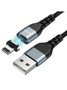Hoco U96 Braided / Magnetic USB to Lightning Cable Μαύρο 1.2m