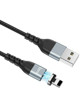 Hoco U96 Braided / Magnetic USB to Lightning Cable Μαύρο 1.2m