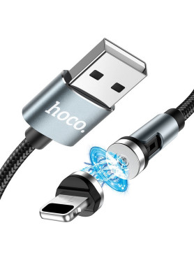Hoco U94 Braided / Magnetic USB to Lightning Cable Μαύρο 1.2m
