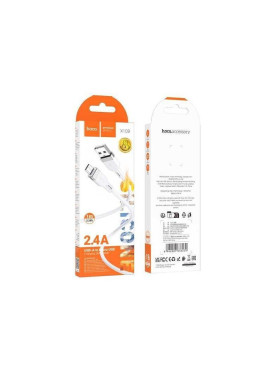Hoco Regular USB 2.0 to micro USB Cable Λευκό 1m 1τμχ
