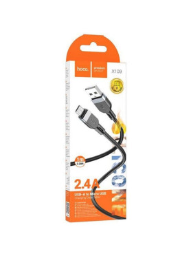 Hoco Regular USB 2.0 to micro USB Cable Μαύρο 1m 1τμχ