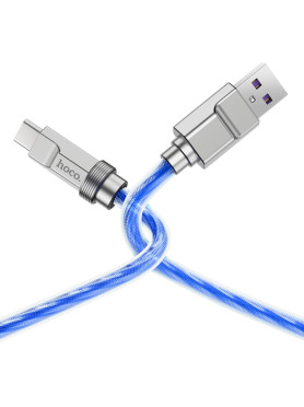 Hoco U113 Braided USB 2.0 Cable USB-C male - USB-A 100W PD Μπλε 1m