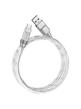 Hoco Solid (u113) USB 2.0 Cable USB-C male - USB-A Ασημί 1m