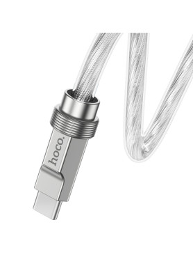 Hoco Solid (u113) USB 2.0 Cable USB-C male - USB-A Ασημί 1m